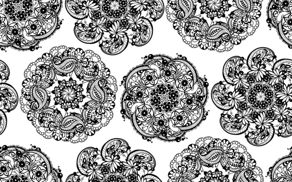 Motif Ornemental Sans Couture Avec Des Éléments Motif Cercle Dans — Image vectorielle