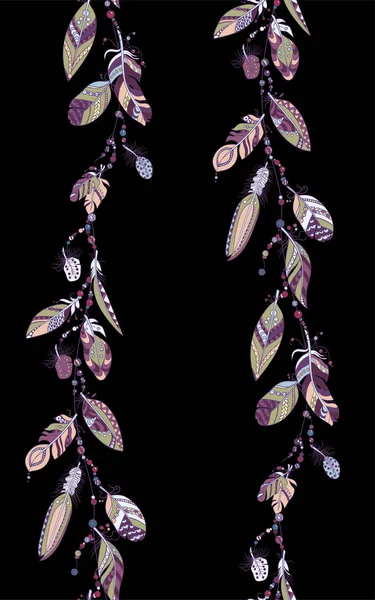 Vertica Patrón Ornamental Color Púrpura Sin Costuras Con Una Cuerda — Vector de stock