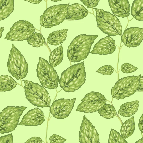 Yasemin bush ile Seamless modeli gerçekçi vektör grafik illüstrasyon bırakır