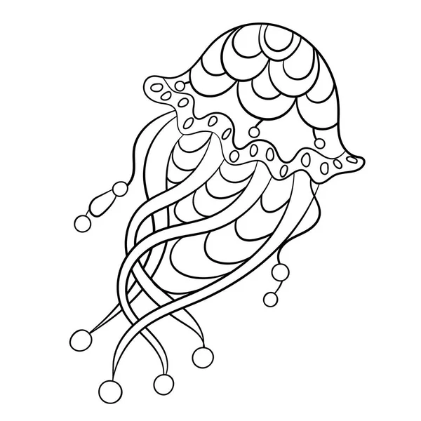 Coloring Pages Vector Graphic Illustration Children Adults Sea Animals