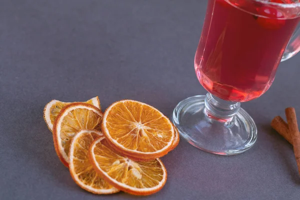 Mulled Wine Cinnamon Stick Orange Slices — Stock Photo, Image