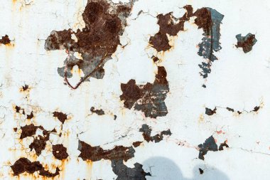 korozyon ile çizilmiş duvar