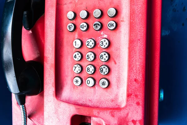Retro Červená Telefonní Budka — Stock fotografie
