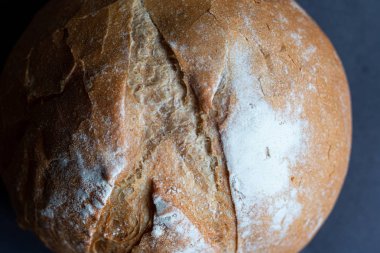 ev yapımı sağlıklı ekmek makro görünümü