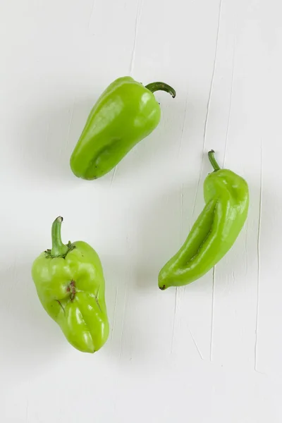 Sweet Green Pepper Trendy Ugly Vegetables Space Text — Stock Photo, Image
