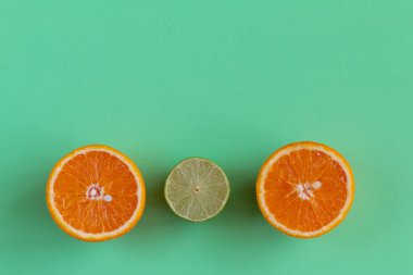 Çok renkli narenciye ile kavramsal parlak renkli arka plan. metin için alan. 