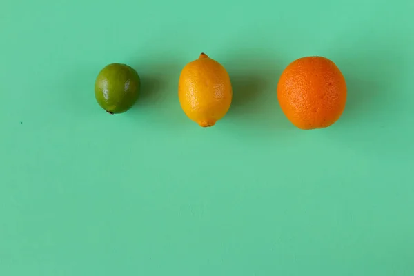 Konceptuell Ljus Färgglad Bakgrund Med Flerfärgad Citrus Utrymme För Text — Stockfoto