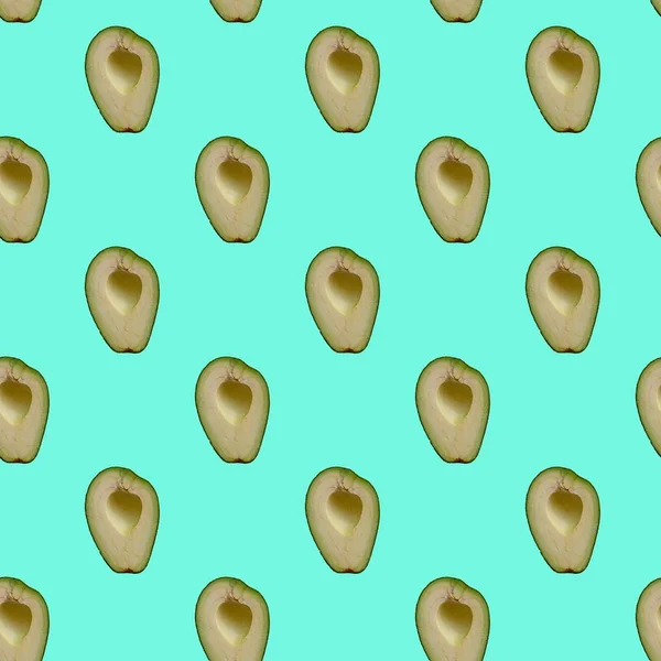 Digitaal Naadloos Patroon Met Avocado Groene Mint Achtergrond Herhalende Elementen — Stockfoto