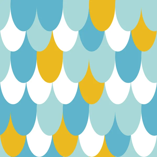 Motif Fond Sans Couture Vectoriel Avec Échelle Poisson Coloré Drôle — Image vectorielle