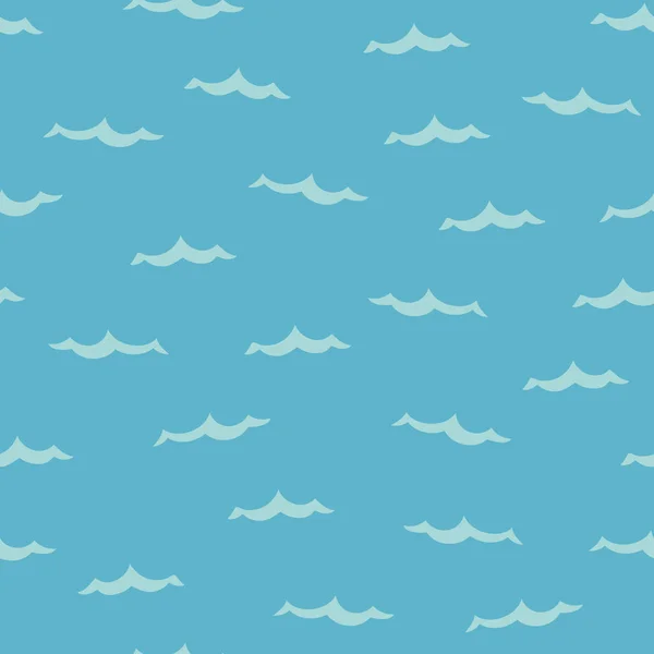 Vzor Bezešvé Pozadí Vektor Funny Oceán Vlny Pro Textilie Textilní — Stockový vektor