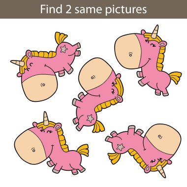 Okul öncesi çocuklar için çocuklar bulmaca eğitici bir oyun vektör çizim