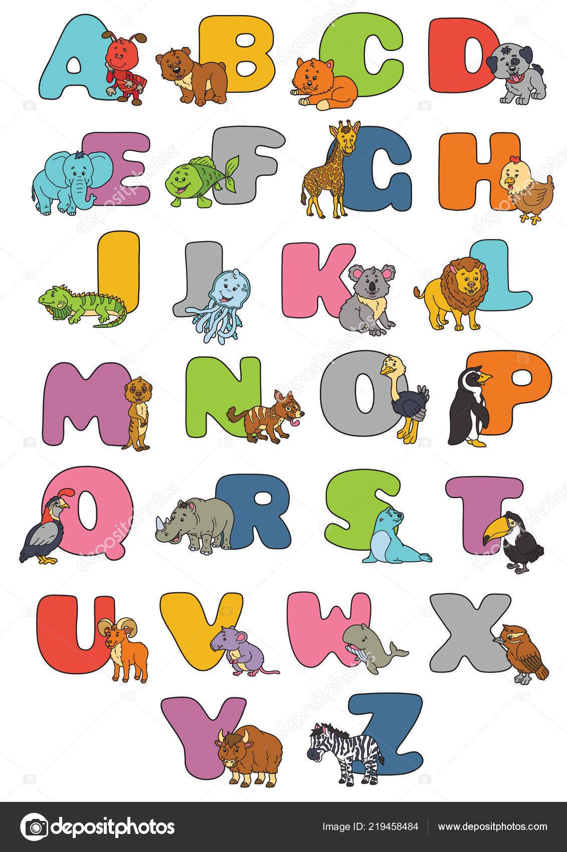 Cartoon Alphabet Poster Vector Illustration Educational Alphabet Cartoon Character Kids Stock Vector Image by ©boyusya #219458484 Cartoon Alphabet Poster Vector Illustration Educational Alphabet Cartoon Character Kids Stock Vector Image by ©boyusya #219458484