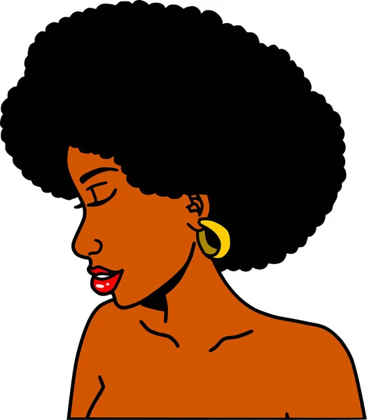 African American Woman Portrait — Stock Vector