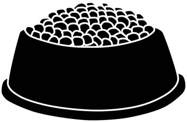 Köpek Food Bowl Vektör Pet Gıda İllüstrasyon