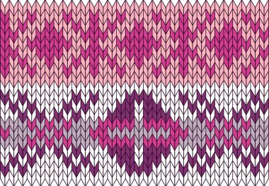 Pembe gri tonları örme sonsuz desende. Vektör