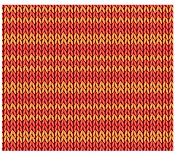 Yüz yüzey kırmızı ve sarı çizgili örgü seamless modeli. Vektör