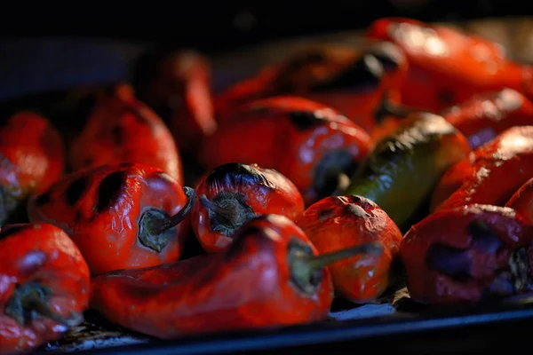 Red Tasty Peppers Roasted Oven — Stock Photo, Image