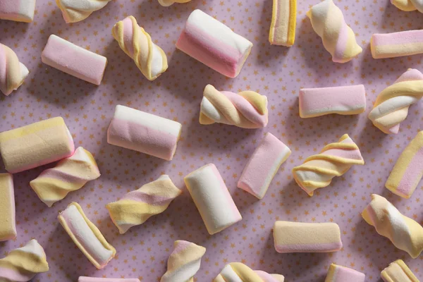 Candy Marshmallow Sweets Pattern Background — Stock Photo, Image