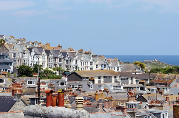 Seedorf Ives Cornwall Blick Über Die Altstadt Mit Ihren Typischen — Stockfoto