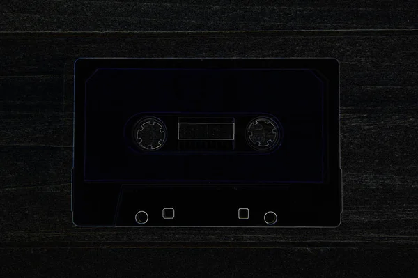 Old tapes cassettes for recording on stylized background