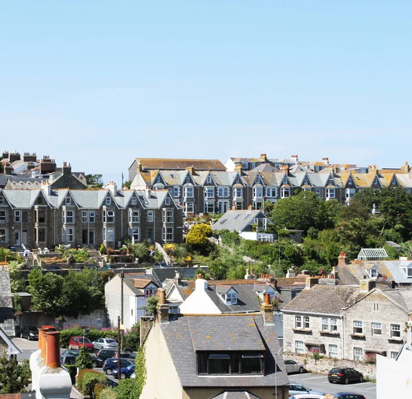 Seaside Village Ives Cornwall View Old Town Typical Houses Saint — Stock Photo, Image