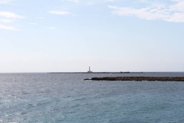 Gelibolu' dan deniz feneri manzarası, Salento, İtalya