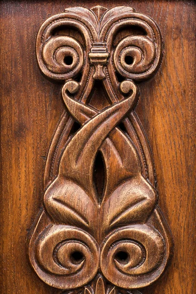 Beautiful brown wood carving, wood pattern