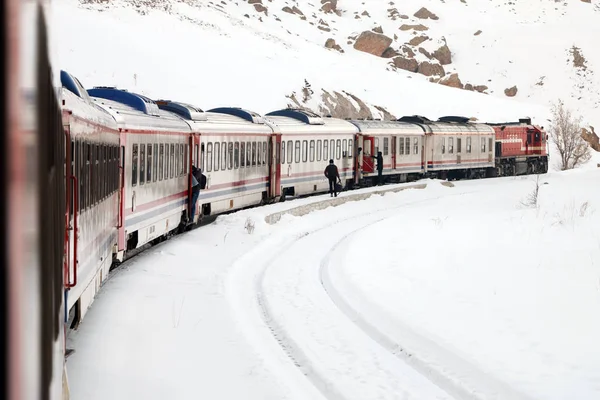 Train travel in winter