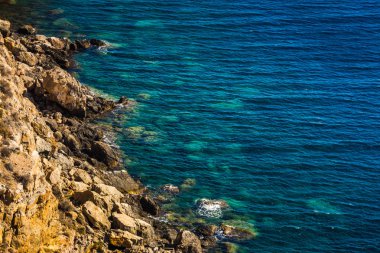 Cliffs La Azohia Murcia Akdeniz, İspanya