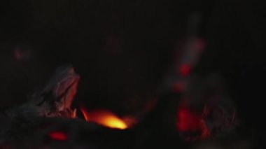 Soyut yanan ateş videosu