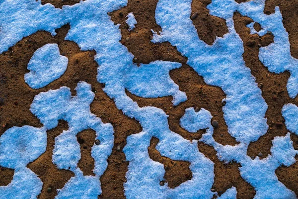 Sand täckta med snö — Stockfoto