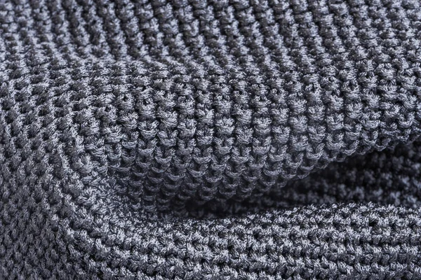 Wave Formy Šedé Polyesterové Textilie Textura — Stock fotografie