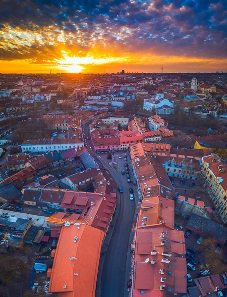 VILNIUS, LITHUANIA - вид с воздуха на старый город Вильнюса — стоковое фото