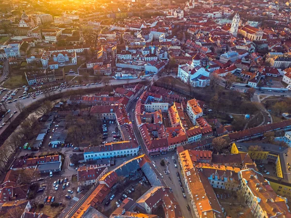 VILNIUS, LITHUANIA - вид с воздуха на старый город Вильнюса — стоковое фото