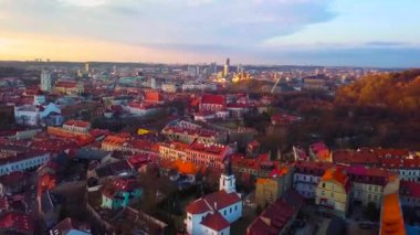 VILNIUS, LITHUANIA - Vilnius 'un eski şehir manzarası