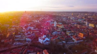 VILNIUS, LITHUANIA - Vilnius 'un eski şehir manzarası