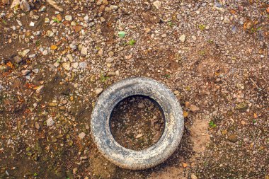 Küresel ısınma ile dünya sorunu, kuruyan topraküzerinde eski tekerlek. Çöl. Onun sıcak, gezegendeki su küresel sıkıntısı