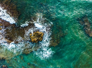 Mil Palmeras 'ın İspanya' daki deniz kıyısının havadan çekimi.