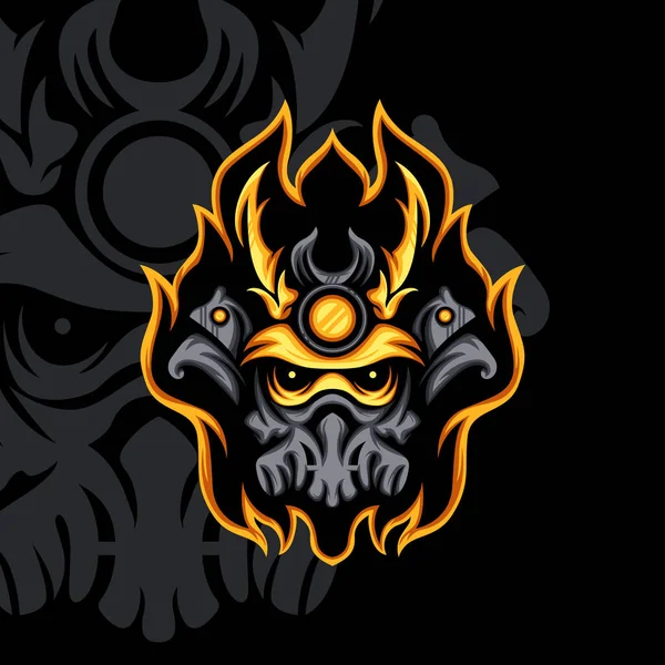 Lobo Fuego Poderoso Para Mascotas Juegos Logotipo Otros — Vector de stock