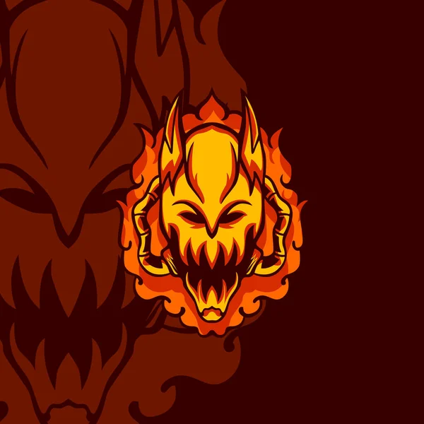 Neue Fire Monster Squad Für Maskottchen Zeichen Oder Andere Teamspiele — Stockvektor