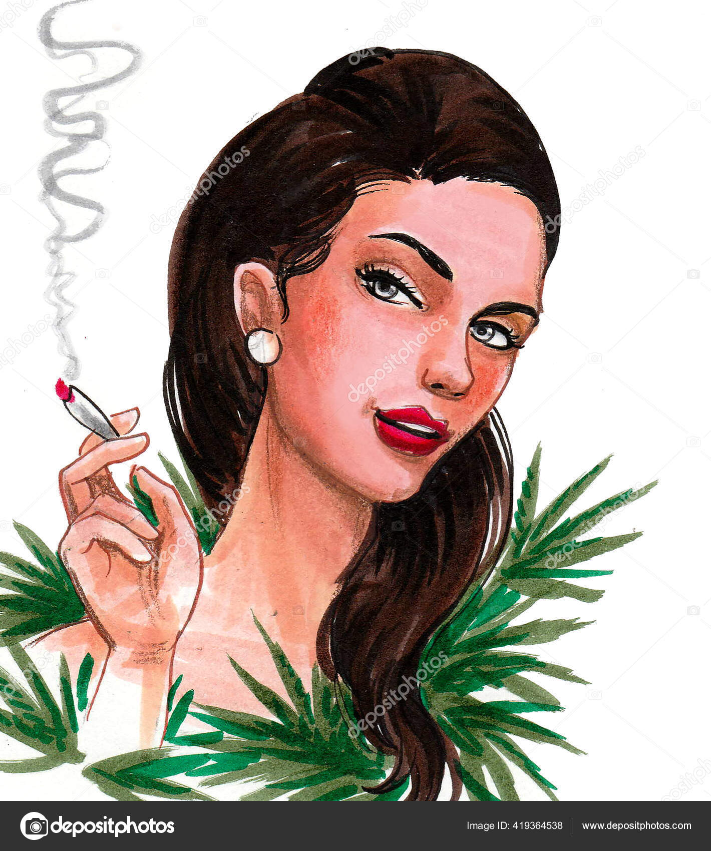 97 ilustraciones de stock de Woman smoking weed | DepositPhotos, image size:1420x1700