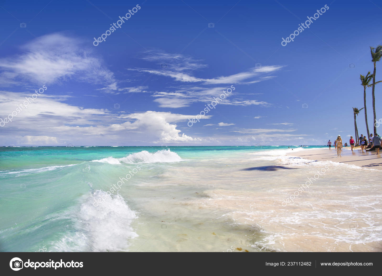 Punta Cana Dominican Republic December 2018 Tourists Arena Gorda