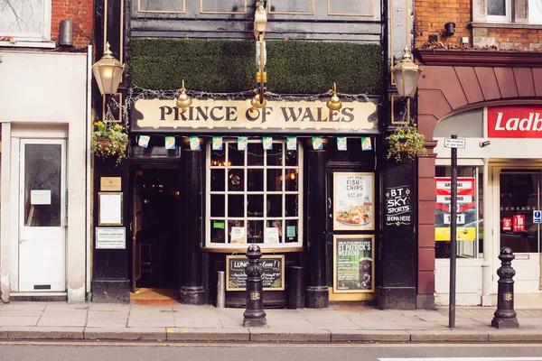 London Wielka Brytania 2018 Marca Prince Wales Pub Kensington Church — Zdjęcie stockowe