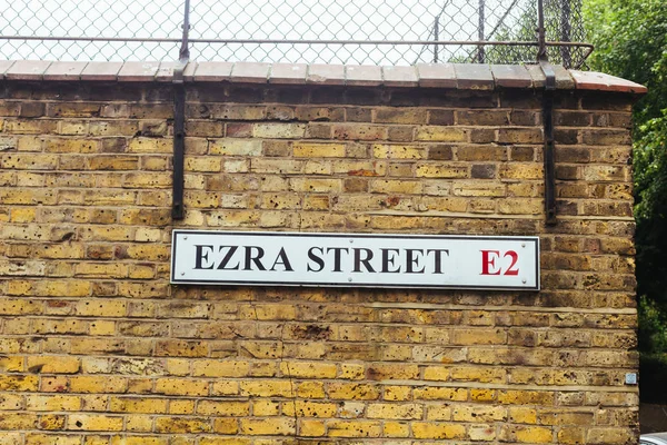 Ezra straatnaam teken, Londen — Stockfoto