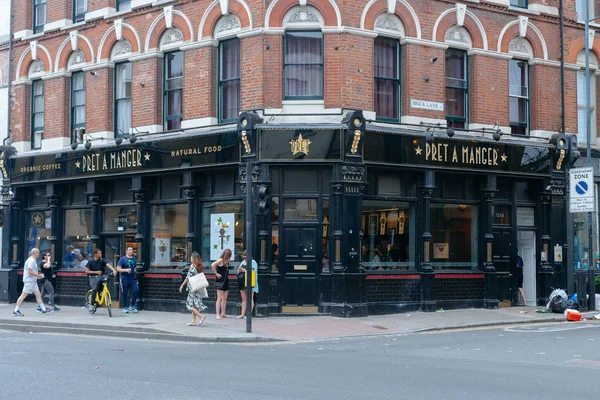 Brick Lane üzerinde Pret bir Manger kafe — Stok fotoğraf