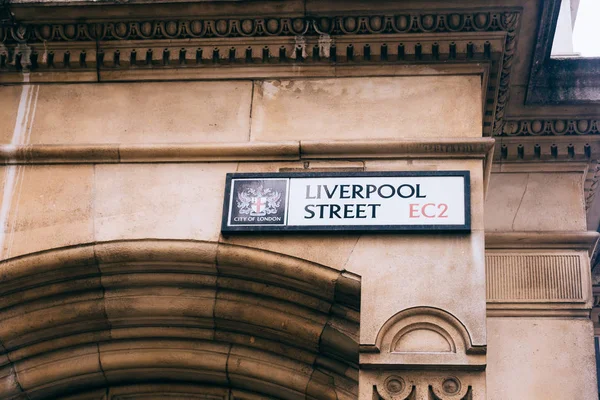 Liverpool street sign, London — Stock Photo, Image