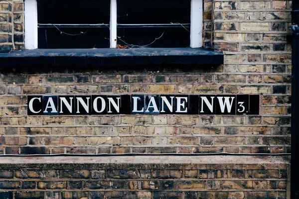 Cannon Lane naam teken, Londen — Stockfoto