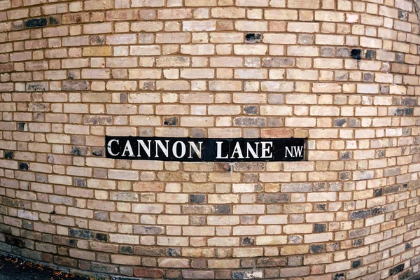 Σημάδι όνομα οδού κανονιού, Λονδίνο — Φωτογραφία Αρχείου