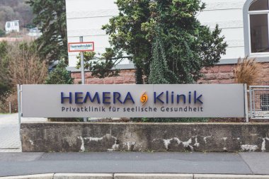 Bad Kissingen / Almanya-31 / 12 / 18: Almanya 'nın en tanınmış sağlık merkezlerinden biri olan Bad Kissingen' deki Schonbornstrasse 'de ruh sağlığı için özel Hemera Kliniği