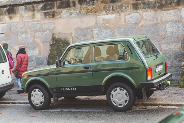 Bamberg Germany Lada Taiga Parked Street German Town First Mass — Stock Photo, Image